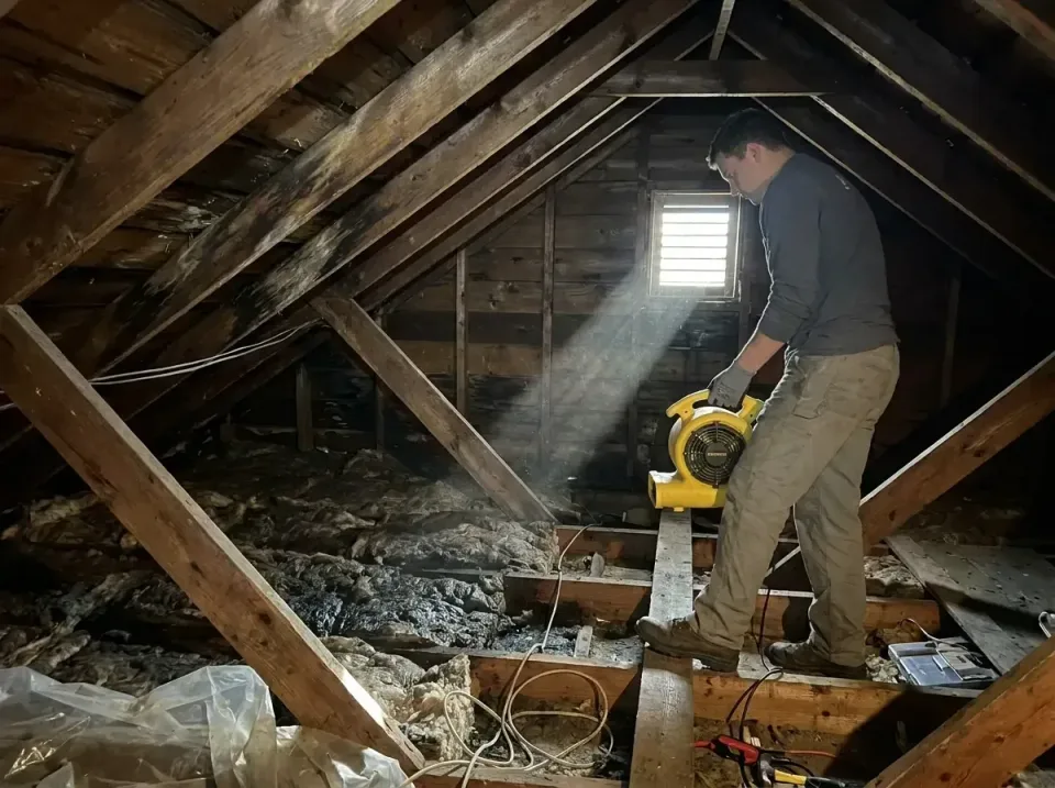attic-water-damage-drying-proc-007 — frequently asked questions, Emergency Water Extraction & 24/7 Flood Response in Henness…